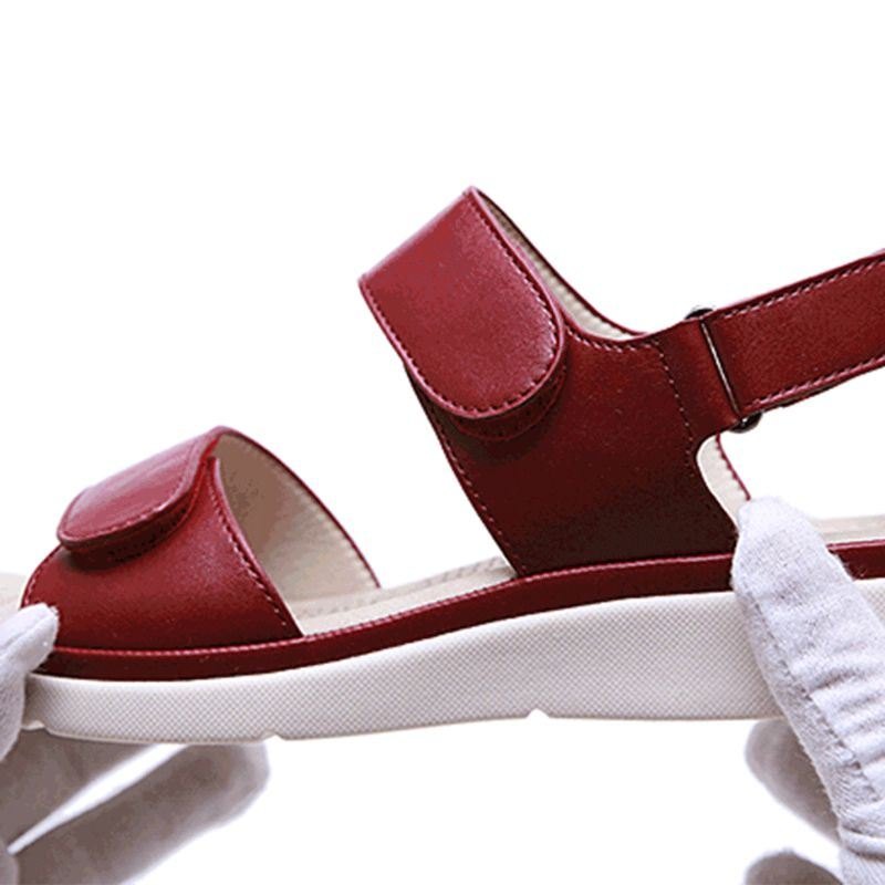 Dame Myk Såle Krokløkke Ensfarge Comfy Summer Beach Flat Sandaler