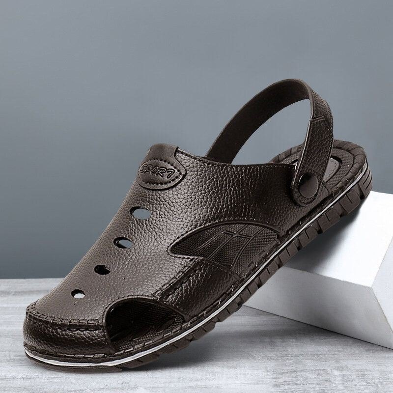 Herre Pustende Sklisikker Strand Outdoor Toe Beskyttende Sandaler