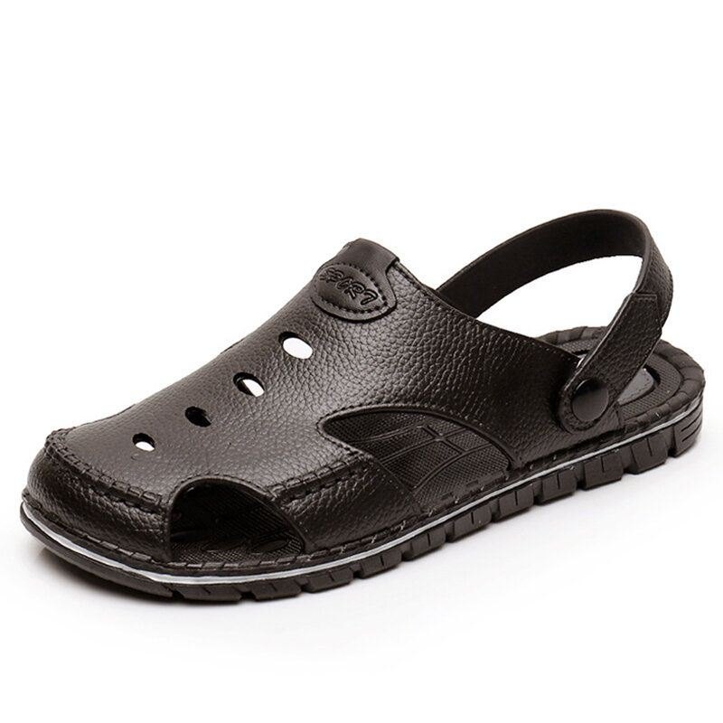 Herre Pustende Sklisikker Strand Outdoor Toe Beskyttende Sandaler