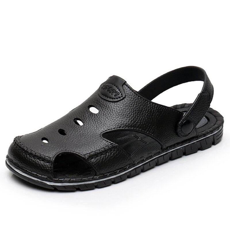Herre Pustende Sklisikker Strand Outdoor Toe Beskyttende Sandaler
