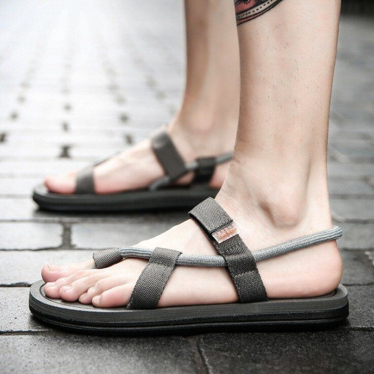 Herrestrikkede Vevde Uformelle Myke Daglige Sandaler