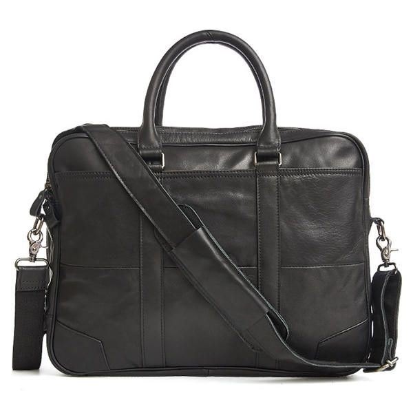 Business Laptop-veske I Ekte Skinn For Herre Koffert Crossbody-veske