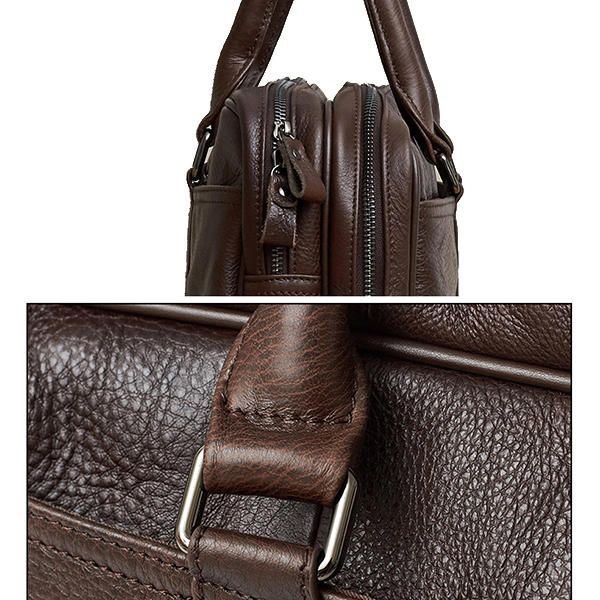 Business Laptop-veske I Ekte Skinn For Herre Koffert Crossbody-veske
