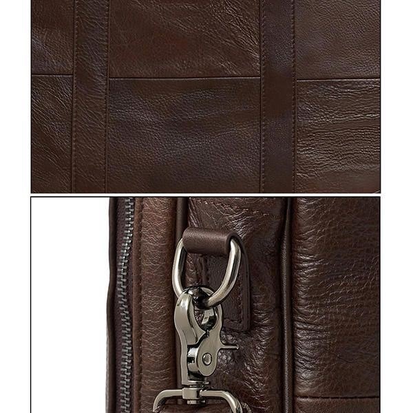 Business Laptop-veske I Ekte Skinn For Herre Koffert Crossbody-veske