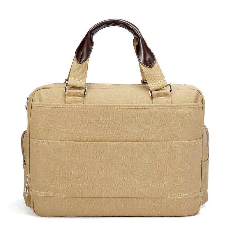Herre Canvas Business Casual Travel Laptop Bag Håndveske