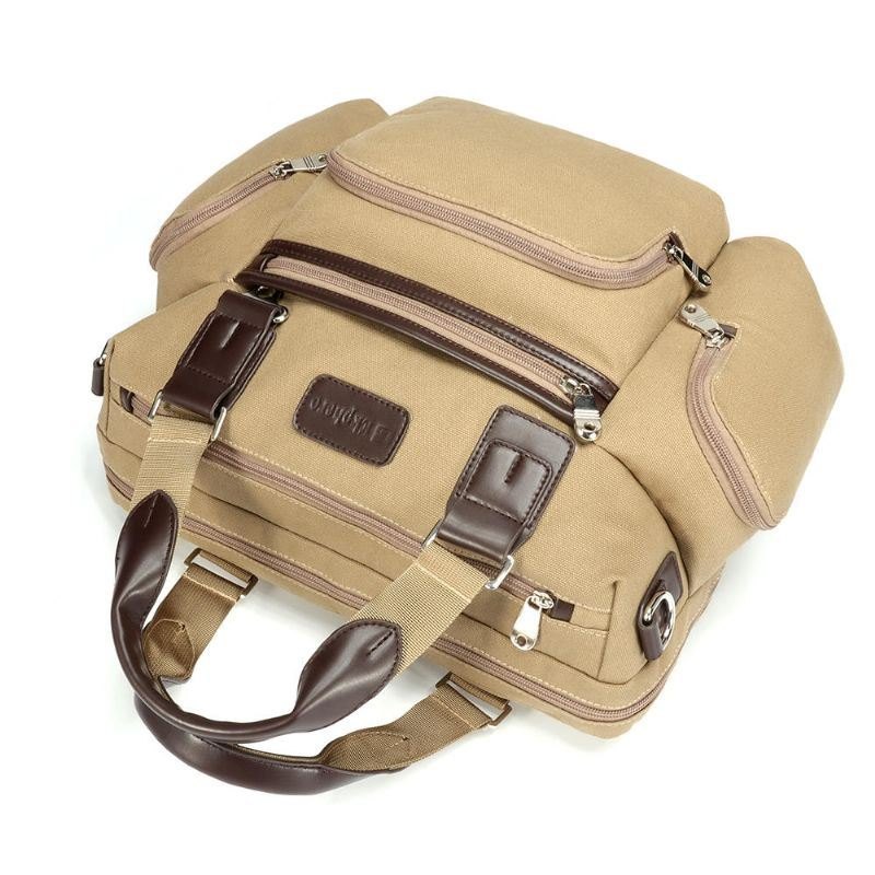 Herre Canvas Business Casual Travel Laptop Bag Håndveske