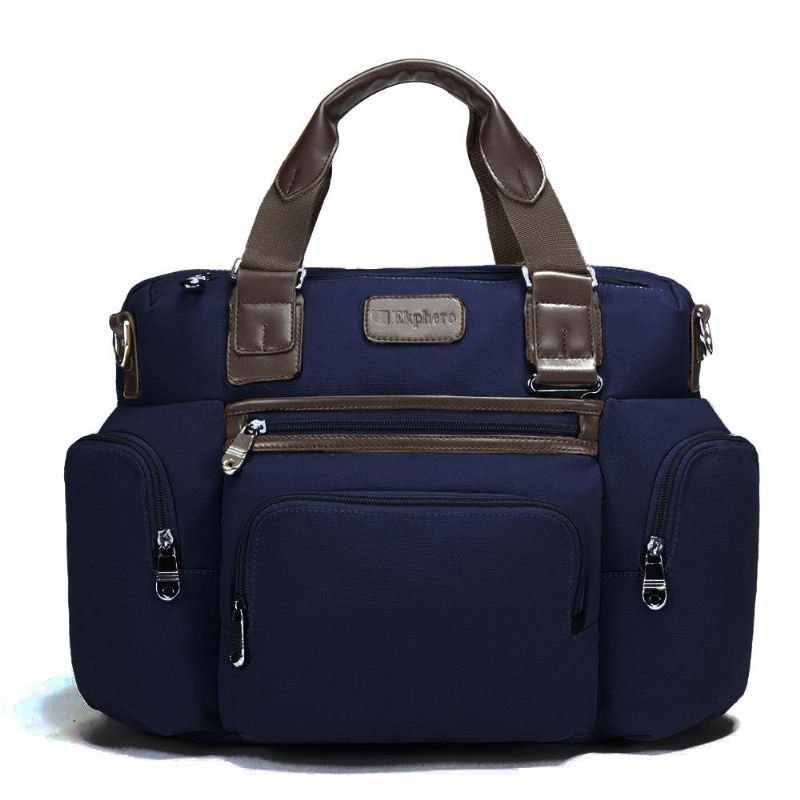 Herre Canvas Business Casual Travel Laptop Bag Håndveske