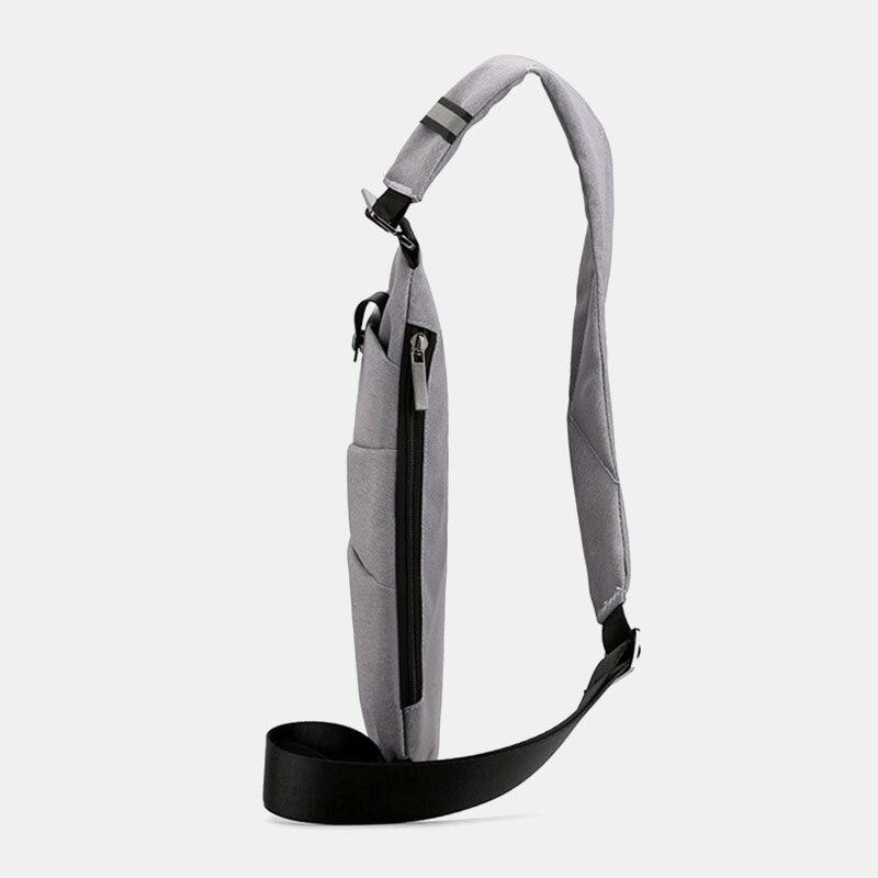 Herre Lysende Oxford Multilommer Stor Kapasitet Anti-tyveri Vanntett Crossbody Bag Bryst Bag Sling Bag
