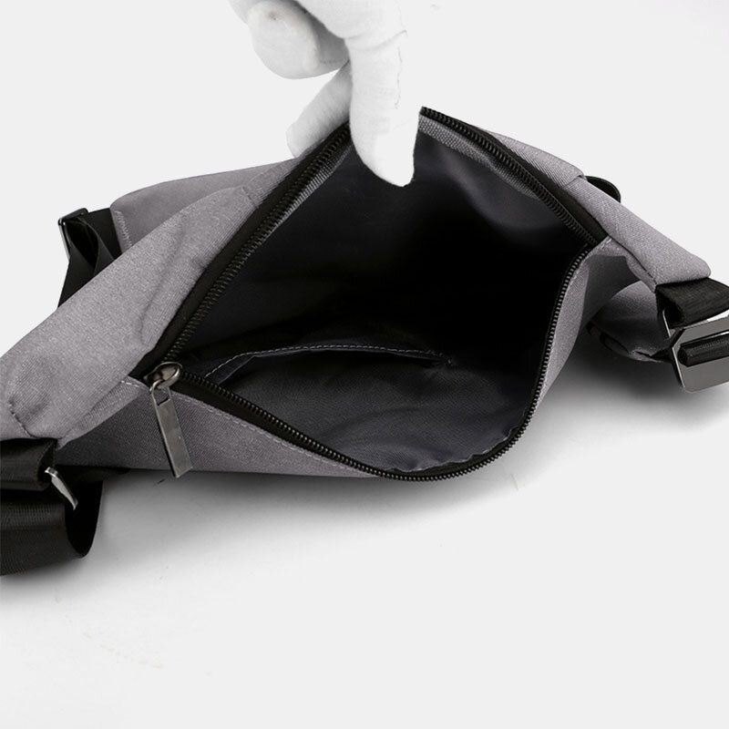 Herre Lysende Oxford Multilommer Stor Kapasitet Anti-tyveri Vanntett Crossbody Bag Bryst Bag Sling Bag
