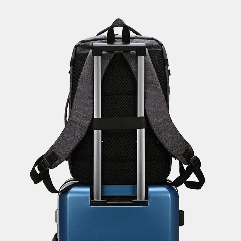 Herre 15.6 Tommers Usb-lading Vanntett Business Laptop Bag Ryggsekk