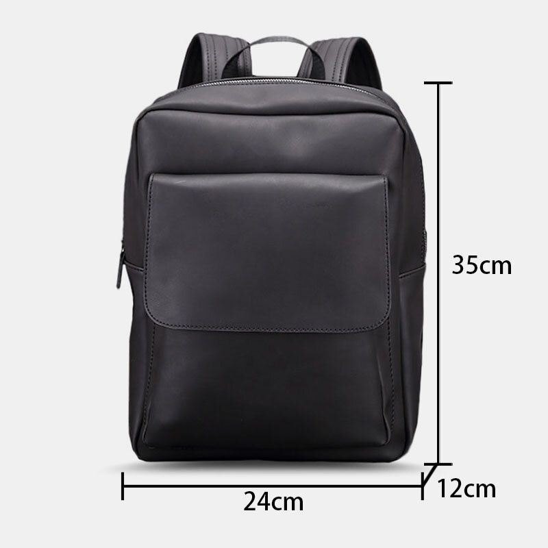 Herre Pu Leather Vintage Stor Kapasitet Multifunksjon 13.3 Tommers Laptopveske Ryggsekk