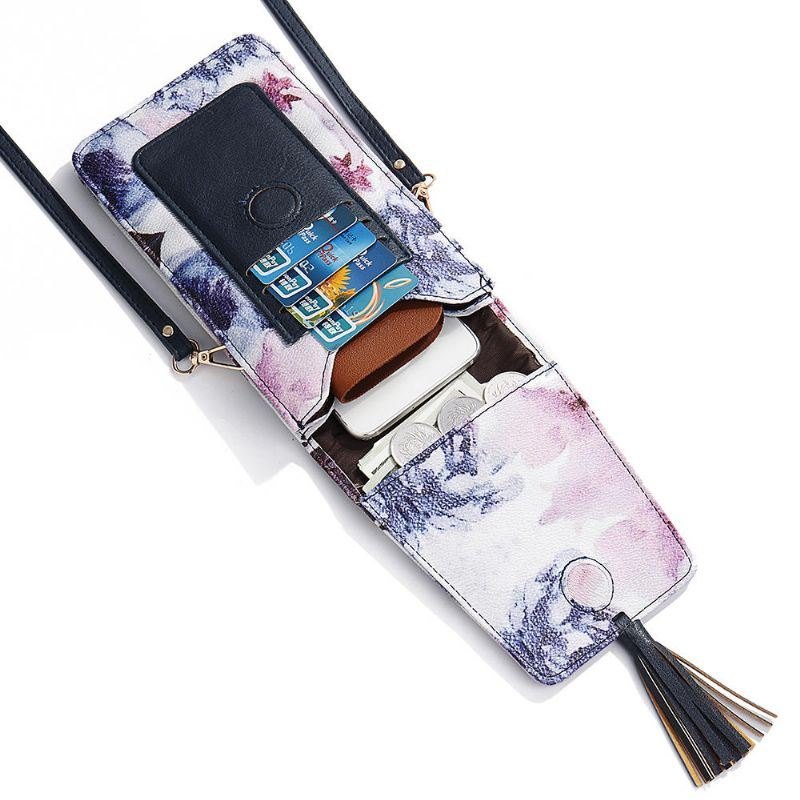 Dame Casual Flerfarget Flower National Telefonveske