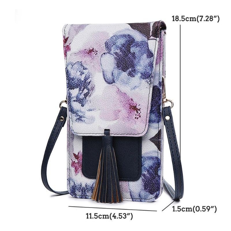 Dame Casual Flerfarget Flower National Telefonveske