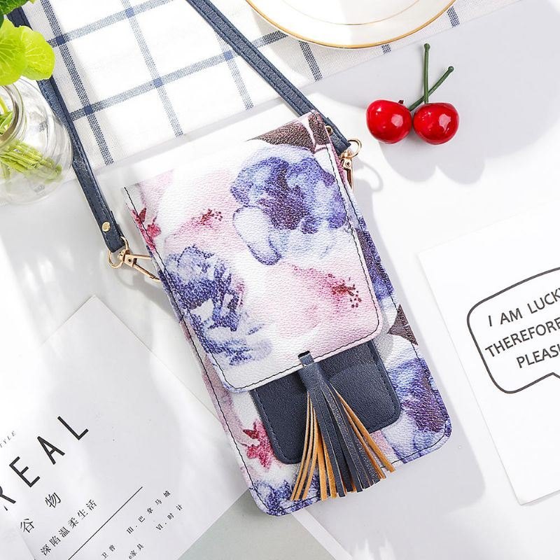 Dame Casual Flerfarget Flower National Telefonveske