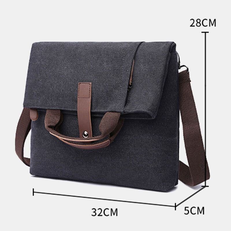 Herre Canvas Anti-tyveri Vanntett Vintage Messenger Bag Skulderveske Crossbody Bag Håndveske
