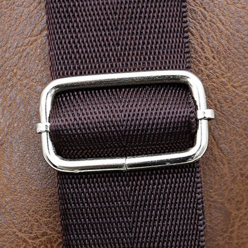 Herre Pu Leather Retro Business Brystveske Med Usb Lading Ungdomsskinn Skulderveske Cross Body Bag