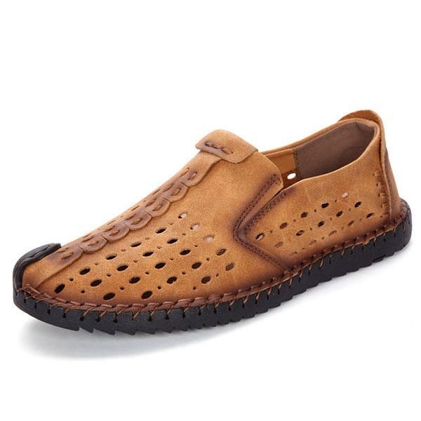 Herre Håndsøm Hollow Out Slip On Casual Flats