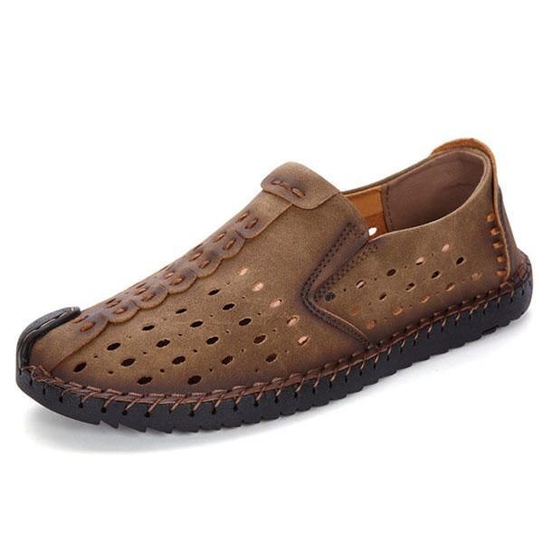 Herre Håndsøm Hollow Out Slip On Casual Flats