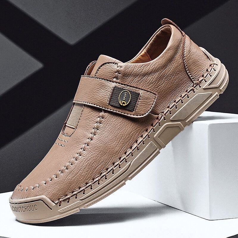 Herre Håndsøm Mikrofiber Lær Krokløkke Myke Fritidssko