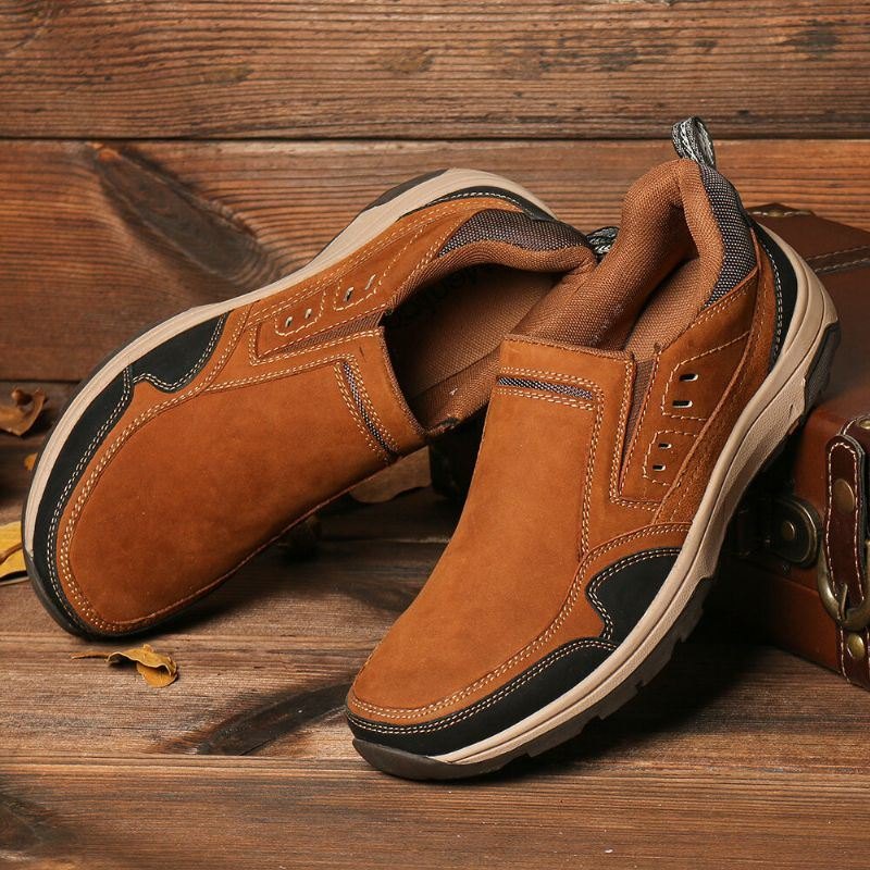 Herre Utendørs Sklisikker Komfortable Slip-on Casual Skinnsko