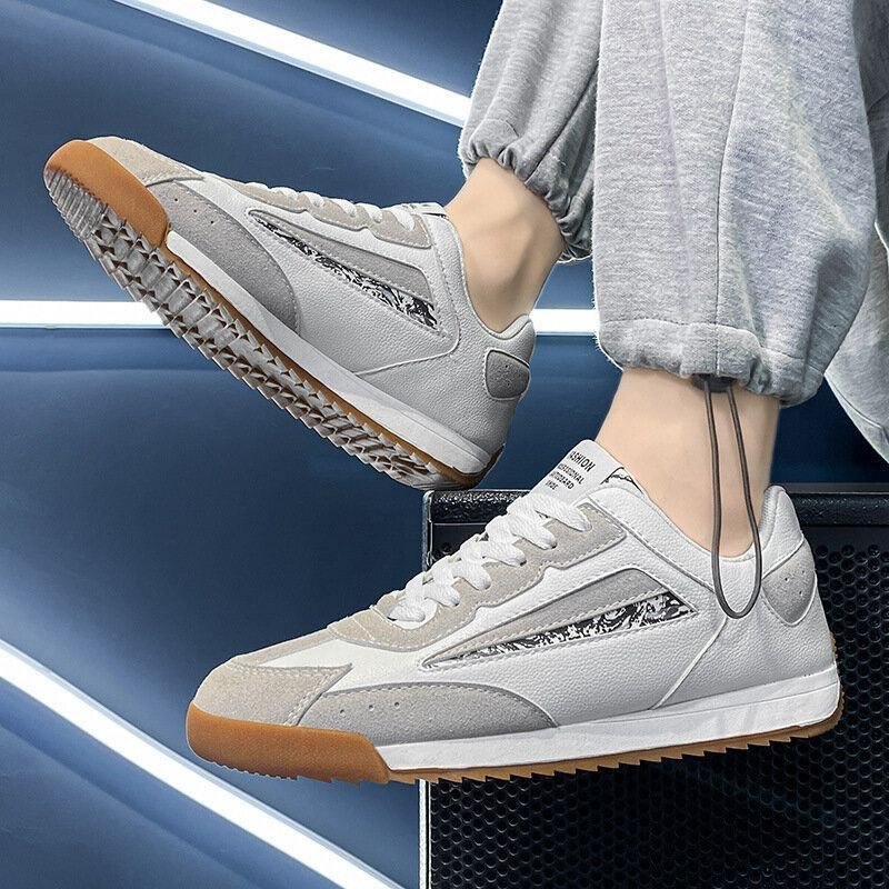 Herreshorts Sklisikker Patchwork Myk Såle Snøring Uformelle Sneakers