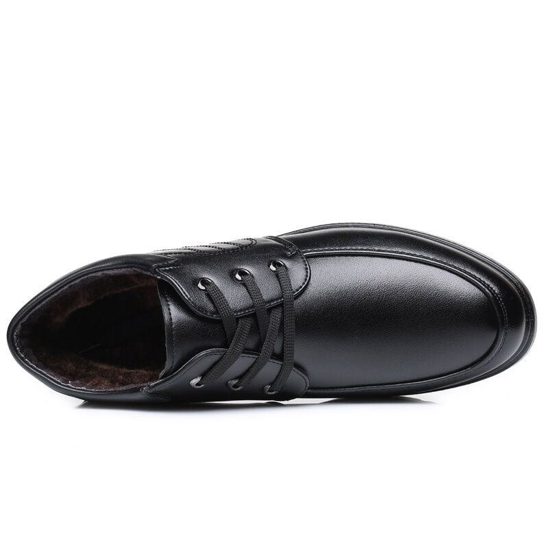 Herre Komfortabel Mikrofiberskinn Varmforet Snøring Business Casual Boots