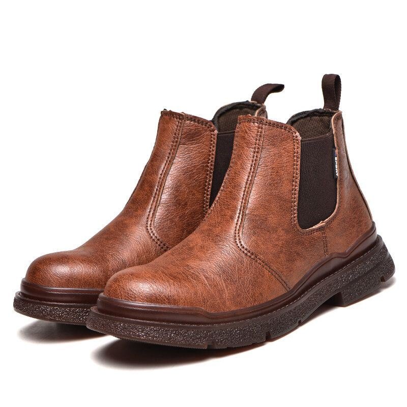 Herre Mikrofiber Skinn Vanlig Sklisikker Slitbestandig Slip-on Casual Boots