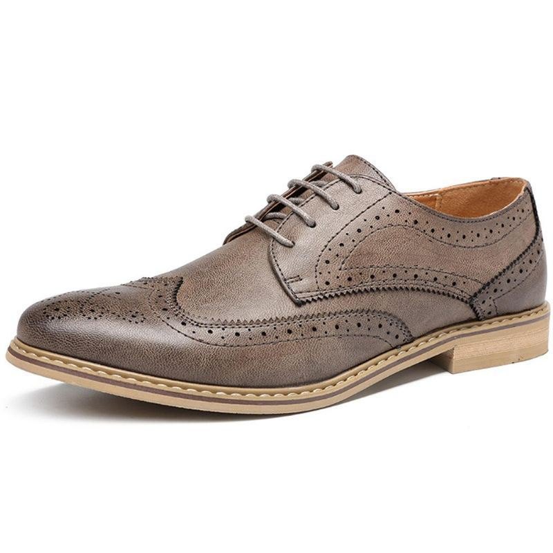 Brogue Utskåret Uformelt Mykt Business-skinn Oxfords For Menn