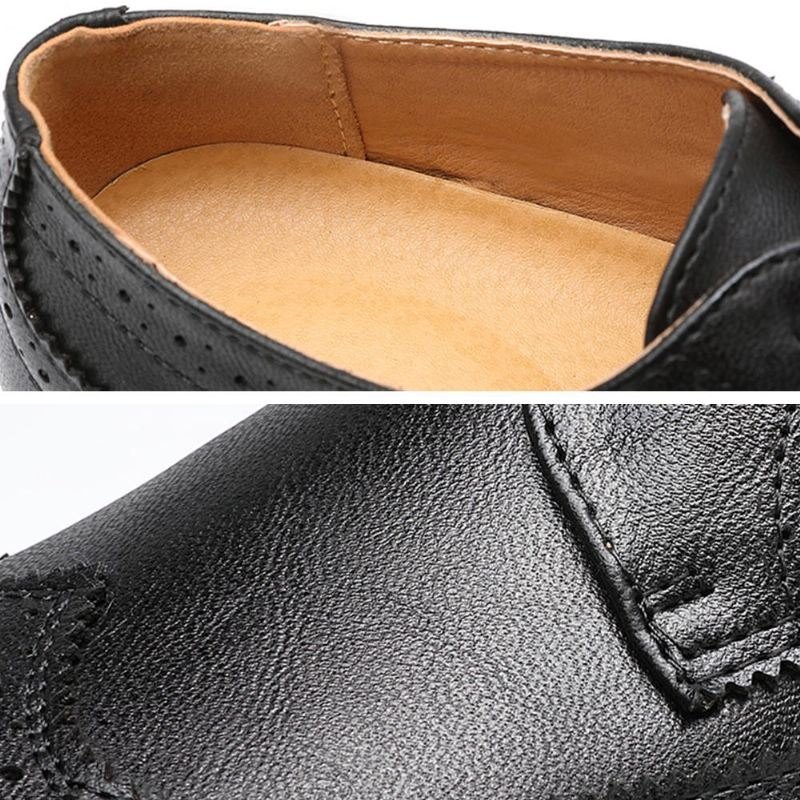 Brogue Utskåret Uformelt Mykt Business-skinn Oxfords For Menn