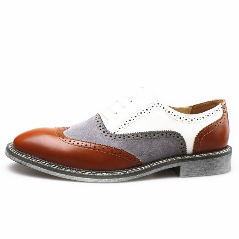 Herre Brogue Colorblock Oxfords Snøring Business Casual Formell Sko