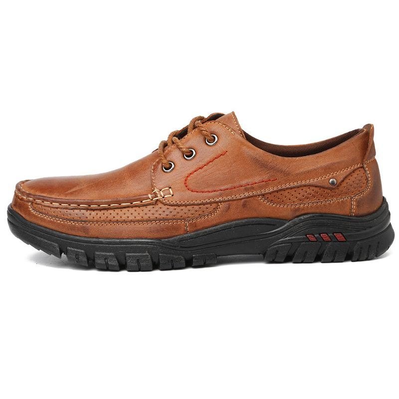 Mykt Skinn I Ren Farge For Herre Casual Business Office Oxfords