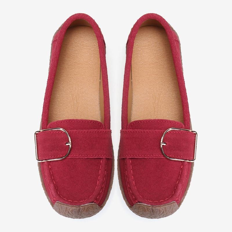 Dame Myk Sålespenne Pustende Casual Slip On Flats