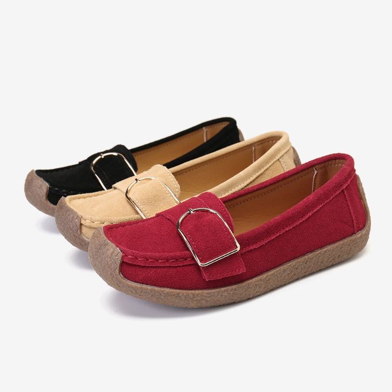 Dame Myk Sålespenne Pustende Casual Slip On Flats