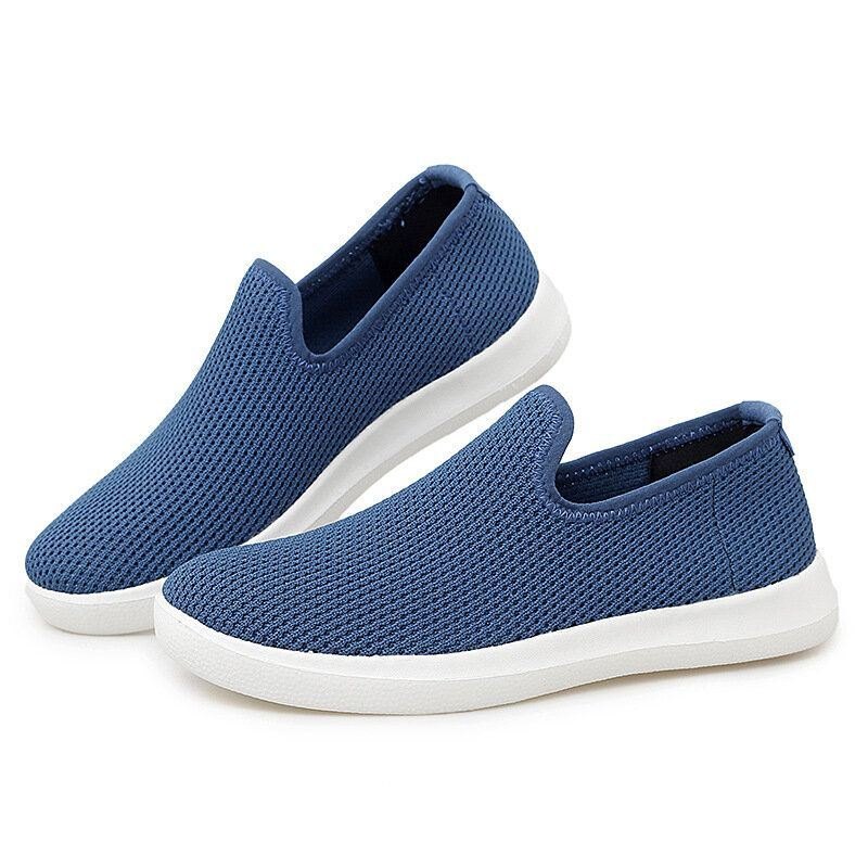 Dame Uformelt Pustende Nettingklut Myk Såle Slip-on Loafers